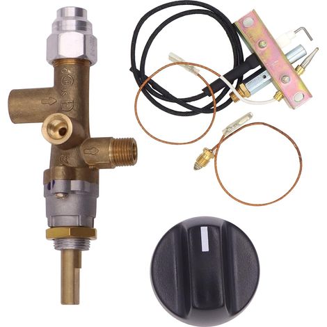 Valve de sécurité en laiton pour le contrôle principal, chauffe-eau à gaz, brûleur pilote, dispositif de sécurité thermocouple, composants d'allumage, kit d'assemblage pilote (1/5)