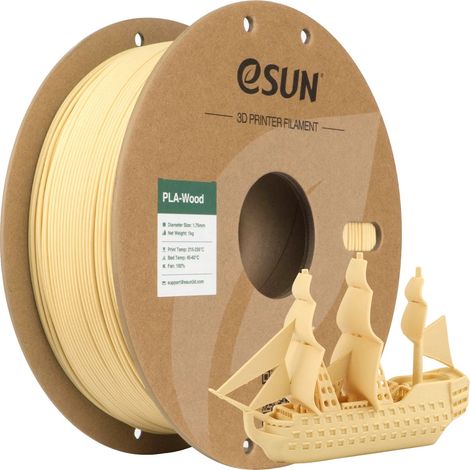 3D-Drucker-Filament, Holz-PLA, 1,75 mm Durchmesser, EINFACHES HOLZ (1/2)