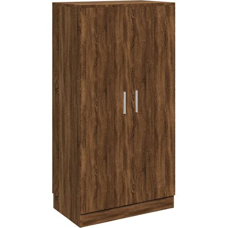 Scarpiere rovere marrone 55 x 35 x 108 cm grande capacità di stoccaggio stile contemporaneo in legno marrone 020047075