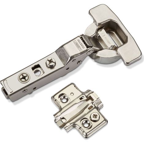 SOTECH 2 Stück Master Toolless T45 Topfband werkzeuglose Topfmontage Eckanschlag 110° ungedämpft Kreuzplatte mit Langlochverstellung (1/5)