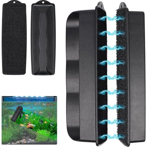 Aquarium Cleaner Magnetic Fish Tank Algae Remover Magnet Fish Tank Cleaner Magnetic Cleaning Brush Magnetic Cleaning Tool Fish Tank Cleaning Accessory Suitable for Glass Cleaning