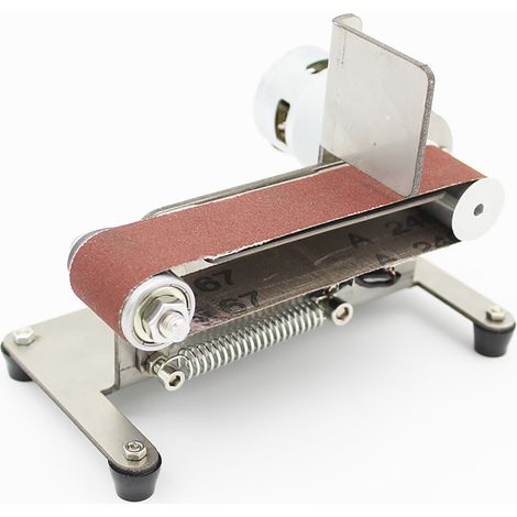 Ponceuse à bande horizontale mini électrique polyvalente meuleuse bricolage polissage meulage (1/5)