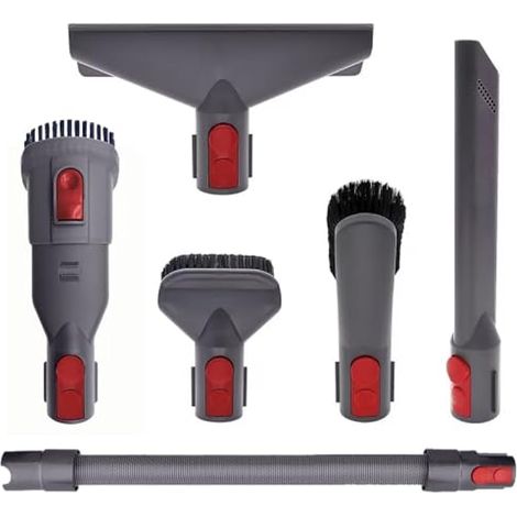 Kit d'accessoires de fixation avec tuyau d'extension compatible avec aspirateur sans fil Dyson V8 V7 V10 V11 SV10 SV11 V15 Aspirateur sans fil à dégagement rapide (6 en 1). (1/5)