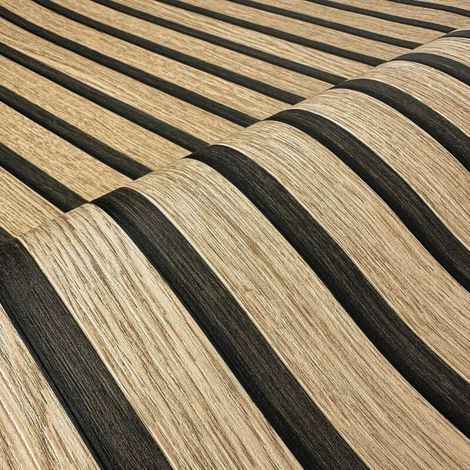 Papier peint, papier peint imitation bois, effet 3D, panneau imitation bois nordique, aspect naturel, 10,05 x 0,53 mètres. (1/5)