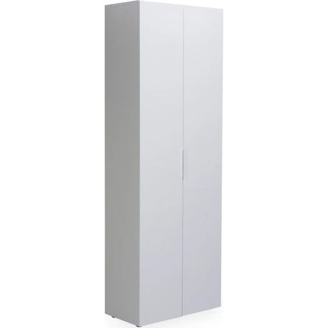 Armadio 2 ante con 6 ripiani bianco opaco cm 69x37x198 h