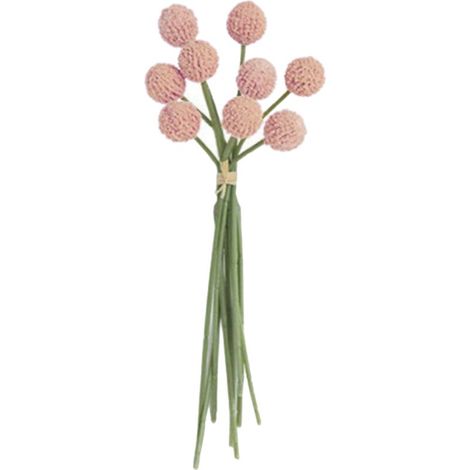 9 boules de fleurs artificielles dorées en plastique, bouquet de fruits, décoration de table pour salon ou mariage, fleurs artificielles à faire soi-même-AquaForge (1/5)