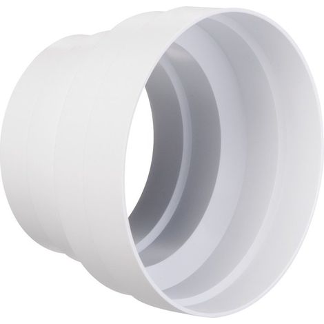 Atlantic – Raccord réduit plastique pour VMC – Ø mâle 125 mm – 150 mm – Conçu pour espaces confinés – Vendu à l'unité