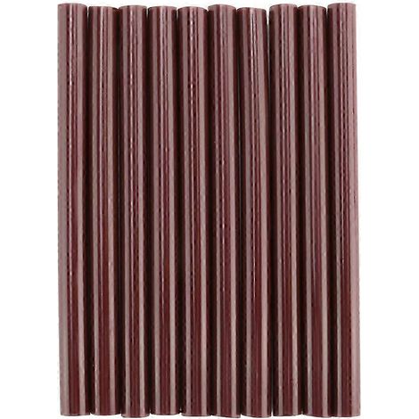 10 bâtons de colle thermofusible, 100 x 7 mm, compatibles avec une colle thermofusible brune de bonne qualité WHBYV (1/4)