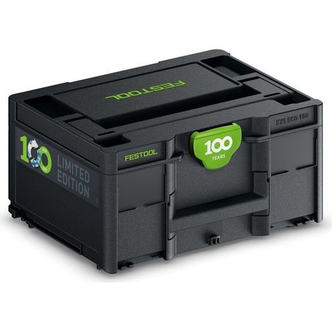 Festool – Systainer³ SYS ECO 100 – Boite de rangement en matière recyclée – Dimensions 396x296x187mm – Charge max 20kg – 578247 (1/3)