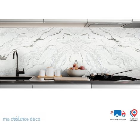 Crédence : Marbre blanc de Malaspina - Alu composite - 60 - 120 (1/3)
