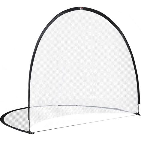Pop-up-Fußballtorsystem mit Tragetasche und Heringen, Maße 247 x 203 x 201,5 cm (L x B x H), schwarz-weiß (1/5)