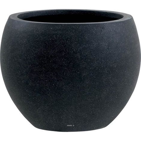 Bac fibres de verre/ composite Teras extérieur Boule D36 xH28 cm Noir - dimhaut: H 28 cm - couleur: Noir