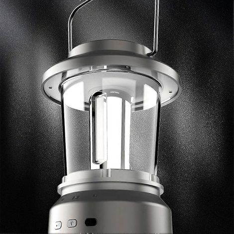 Mini lanternes suspendues rétro en métal pour l'extérieur, 2800 mAh, compatible Bluetooth, LED, pour camping, éclairage léger de tente.