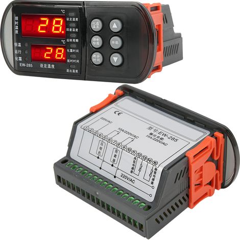 Thermostat de refroidissement et de dégivrage numérique EW-285 AC220V pour chambres froides et congélateurs (1/5)