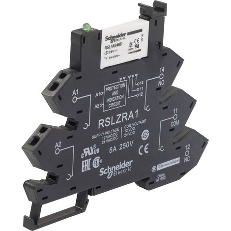 Schneider Electric RSL1PRBU Relè ad innesto 24 V/DC, 24 V/AC 6 A 1 scambio 1 pz.