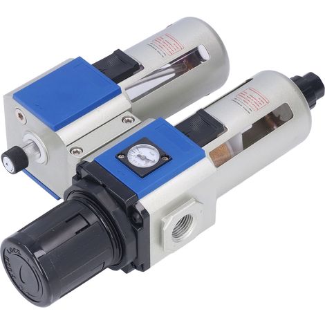 Filtre Régulateur Lubricateur Air Comprimé 3 en 1 Séparateur Eau Huile GFC400-10 2 Unités (1/5)