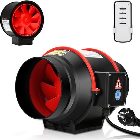 Jiubiaz Rohrventilator 150mm Bad-Lüfter mit Fernbedienung Lüfter Leise Wandlüfter Abluftventilator Kanallüfter