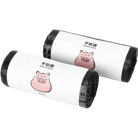 2 Rouleaux Sacs Poubelle Jetables Type Gilet Portable Déchets Ménagers Résistants (1/5)