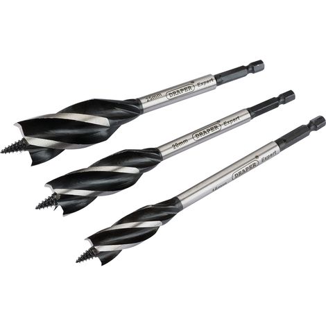 Draper 3-Piece 4-Flute Auger Bit Set (16mm, 20mm, 25mm) with 165mm Length (1/5)