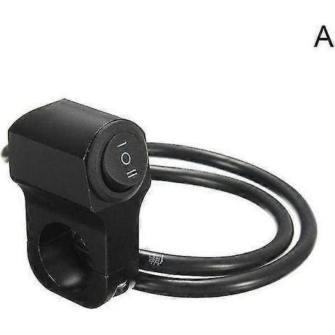 Interrupteur de phare de guidon de moto en alliage d'aluminium, 22 cm, trois positions, étanche, 12 V, antibrouillard (1/5)