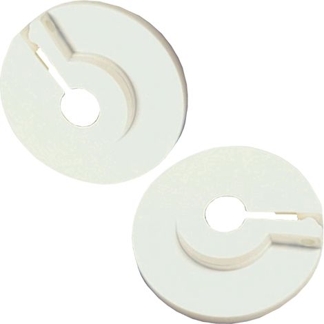 Schläfer 4409010 Rosone Copritubo Rosetta Apribile ABS per Termosifoni Foro 12 mm (1/8") Collare per Copertura Tubi Radiatori Caloriferi, Bianca 2 Pz.