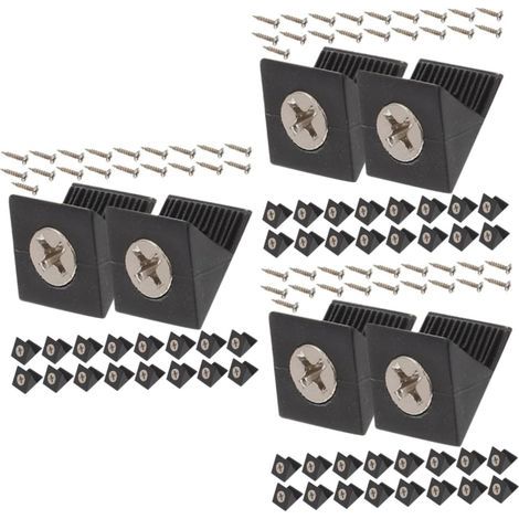 300 black plastic drawer spacers, rear stabilizer connectors, drawer bottom connectors (with screws) (1/5)