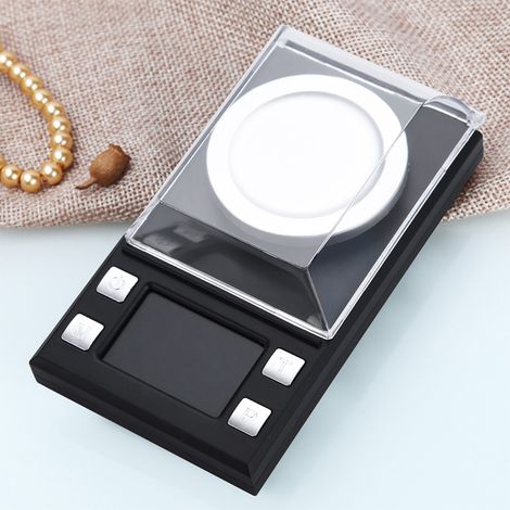 Hochpräzise digitale LCD-Taschenwaage mit 0,001 g Genauigkeit für Schmuck, Gold, Wiegebereich bis 10 g, tragbar (1/5)