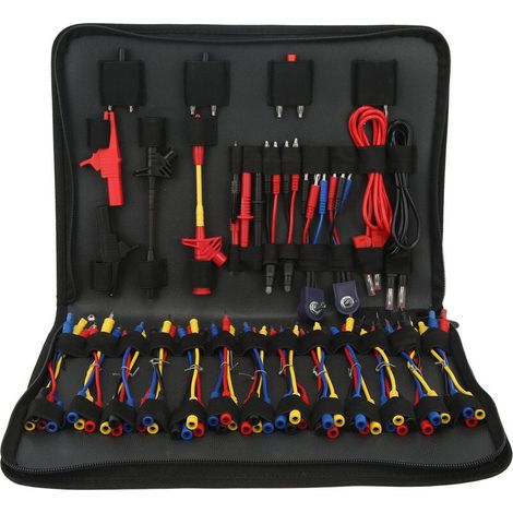 Trywise Kit de fils de Test de Circuit automobile multimètre testeurs électriques outils de Diagnostic connecteurs de fil cbles adaptateurs avec sac de transport (1/4)