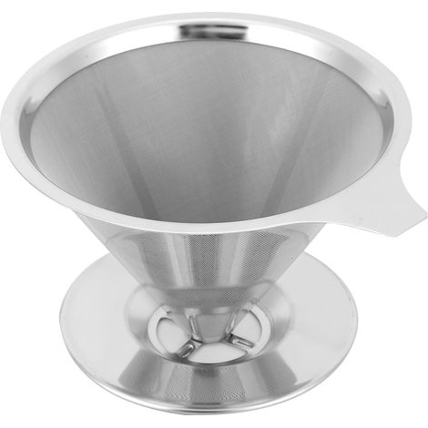 Wiederverwendbarer Kaffeefilter aus Edelstahl, Trichterfilter für die Zubereitung von Filterkaffee (1/5)