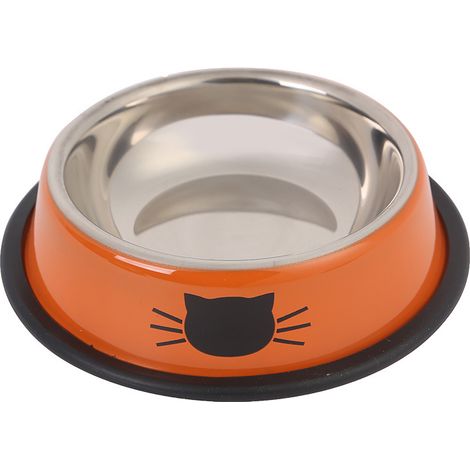 2er-Pack Katzennäpfe aus Edelstahl, rutschfest, für kleine Katzen, unzerbrechlich, dicker Katzennapf, abnehmbarer Gummiboden, leicht zu reinigen, schöne Farbe