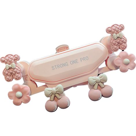 Support de téléphone mignon, antichoc, silencieux, flexible, confortable au toucher, universel, compatible avec iOS 4 à 7 pouces, rose ours (1/5)