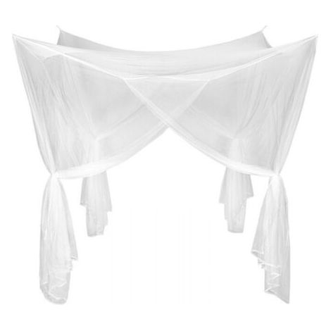 Moustiquaire, grand carré pour lits king-size, moustiquaire d'intérieur et d'extérieur pour lits simples et doubles - blanc (190 x 210 x 240 cm) (1/5)