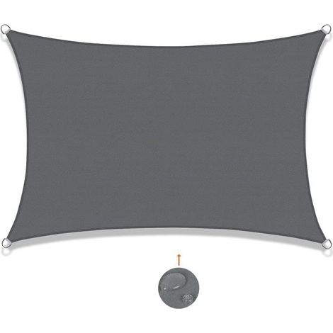 Rechteckiger 2x3m Schattenspender aus wasserdichtem Material mit UV-Schutz.