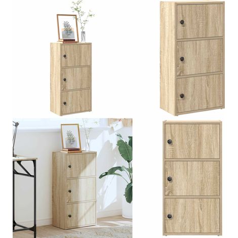 vidaXL Bibliothèque chêne sonoma 40x24x77 cm bois d'ingénierie (1/5)