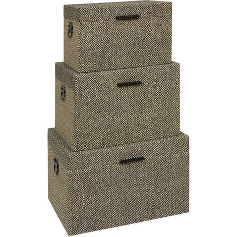 Set di 3 bauli reso grigi - Atmosphera créateur d'intérieur