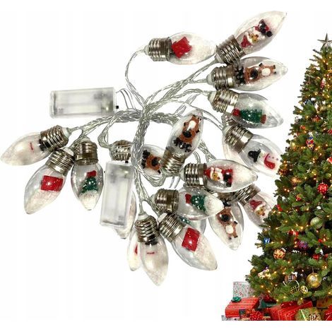 Weihnachtslichterketten mit Figuren für Fenstervorhänge (1/5)