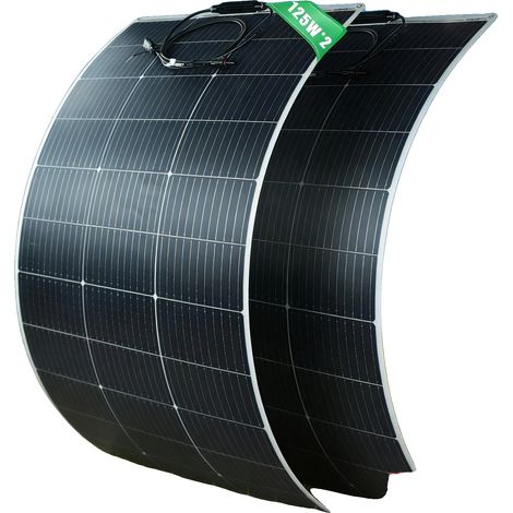 Panneau Solaire Flexible, Design Léger, Haute Efficacité, 2PCS 125W (1/2)