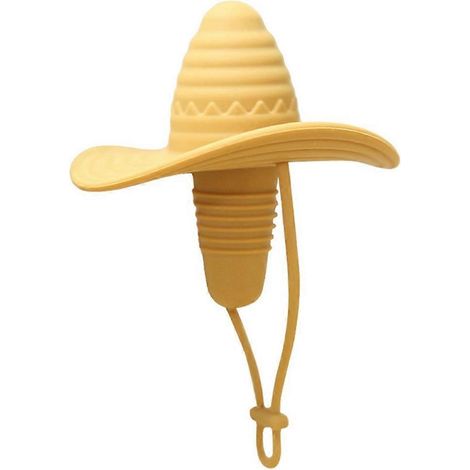 Silikon-Weinflaschenverschluss in Form eines Zylinders – Cowboyhut-Design – Weizenfarben (1/5)