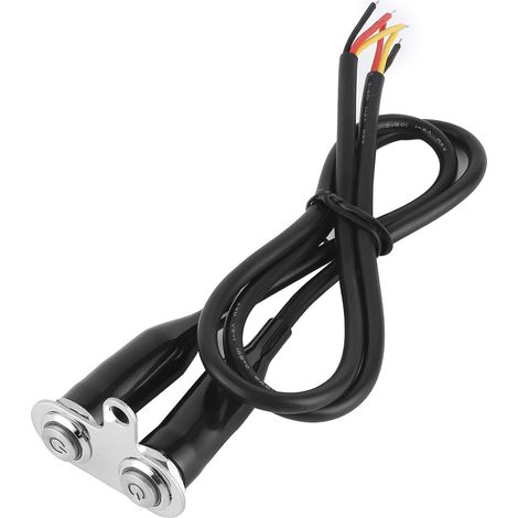 Commutateur de guidon de moto 12V acier inoxydable guidon de moto bouton de commutation de feux de brouillard LED Support de Modification bouton poussoir de commande(Two switches) (1/5)