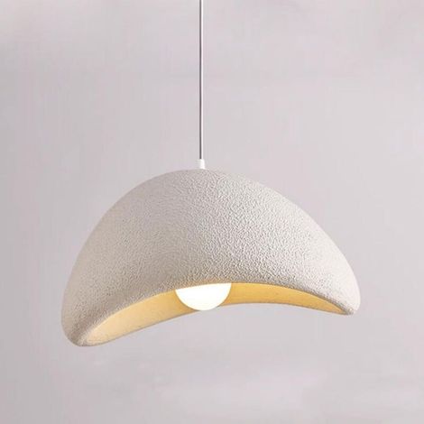 Suspension Luminaire Vintage Créativité, Ciment Abat-jour Décoration Lustre E27 Blanc Plafonnier Pour Salon Cuisine Salle à Manger Chambre, 20CM