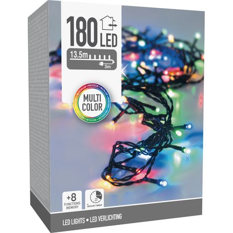 Mehrfarbige LED-Lichterkette 180 LEDs 16,5 m (1/2)
