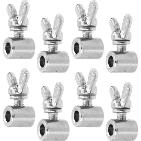 Serrage-câble à Vis pour Câble Métallique 8mm Usage 8pcs pour Pince à Fil Robuste en Acier Inoxydable pour Usage Intérieur et Extérieur Intérieur et Extérieur (1/5)