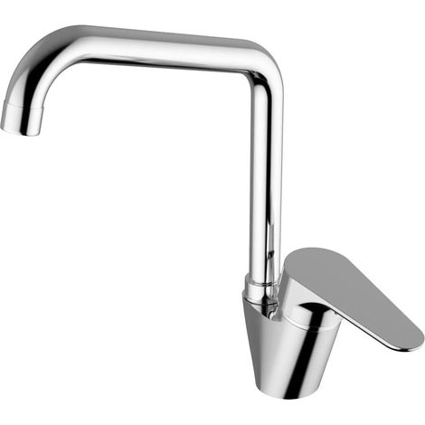 Teorema - Miscelatore Lavello Canna Quadra Cromato - Serie: Sonic (1/2)