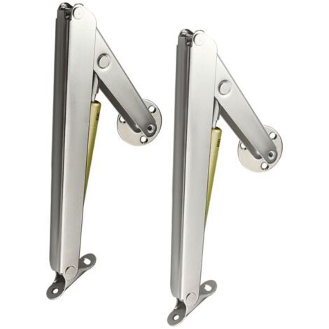 Lot de 2 Charnières de Support de Couvercle à Fermeture Douce, Vérins à Gaz Robustes avec Ressort à Gaz Sécuritaire, Tige Hydraulique avec Amortisseur Tampon pour Boîte (150N)