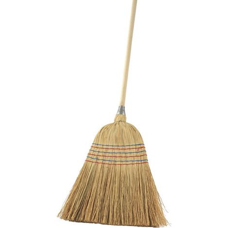 Balai en paille de riz Paille de riz L.1400mm avec spirale décorative