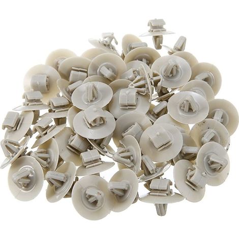 100 Pièces Clips de Fixation pour Garniture Porte Protection Latérale Moulage Inférieur Renault Kangoo Trafic Vivaro