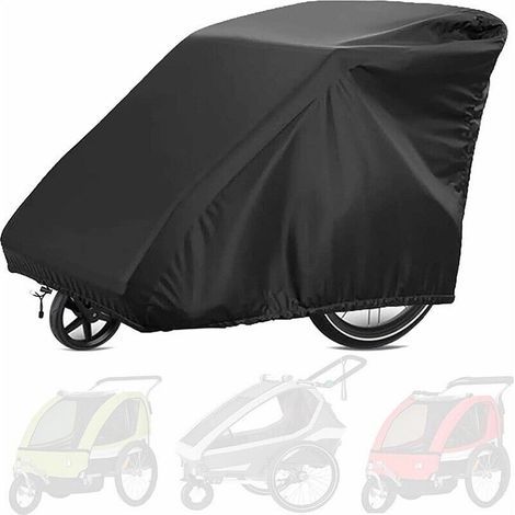 Funda protectora plegable para remolque de bicicleta, funda universal e impermeable con protección UV, protección contra la lluvia para accesorios de bicicleta de exterior (140 x 84 x 100 cm) (1/4)