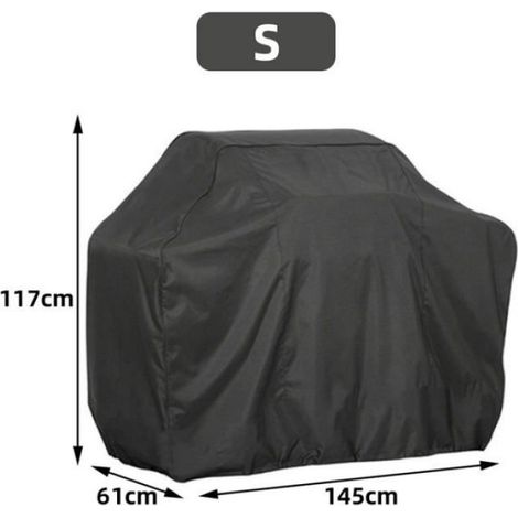 Housse de barbecue - - 145x61x117CM - Tissu Oxford 210D - Imperméable - Anti-UV - Résistante au vent (1/4)