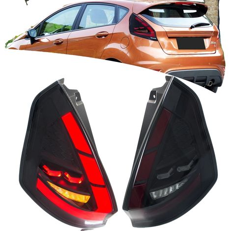 Fanali posteriori a LED, in materiale ABS, tensione 12V, potenza 35W, 3400 lumen, compatibili con Ford Fiesta MK7 MK7.5 VI Hatchback (1/5)