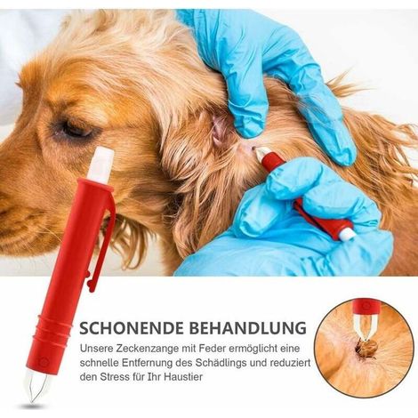 Zeckenentfernung für Hunde und Katzen, professionelles 5er-Pack Zeckenentfernungsmittel, sicher und effektiv, Zeckenentfernung für Menschen und Tiere (1/5)